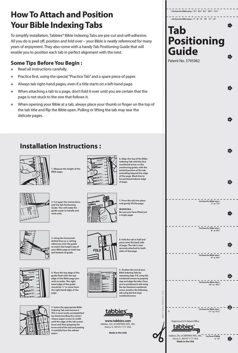 Tabbies Large Print Gold-Edged Bible Indexing Tabs  Old & New Testaments  84 Tabs Including 64 Books & 20 Reference Tabs (58341) - Image 5